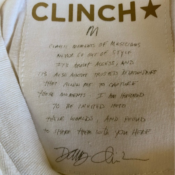 Clinch Collections Bruce Springsteen Acoustic Mens T-shirt in Vintage White SZ M - Picture 10 of 11